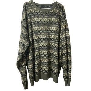 Northern Isles Vintage Multicolor Men’s Sweater 3XLT Green, Beige, Black